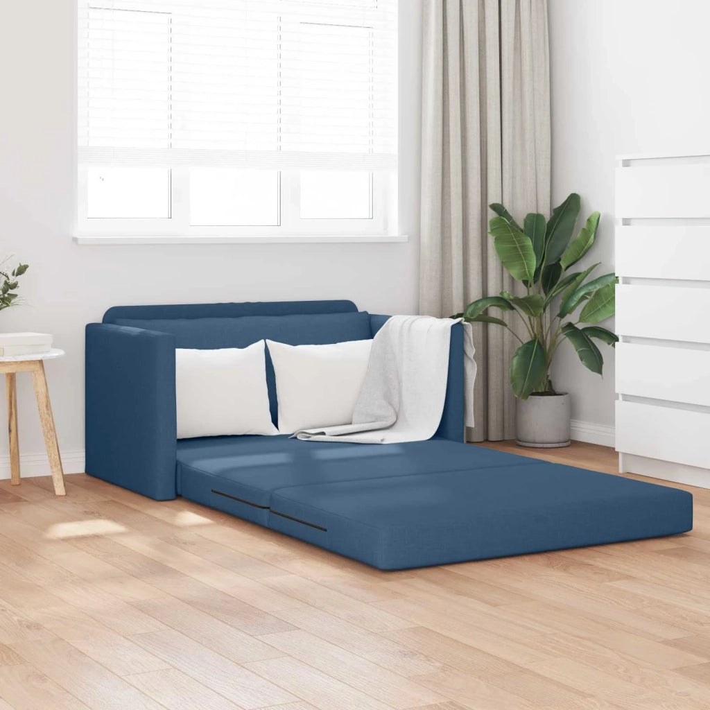 Divano letto | Sof¨¤ letto | Letto singolo 110cm Blu Tessuto