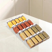 Organizzatore per spezie per cassetto - Set da 4 - In vetro trasparente