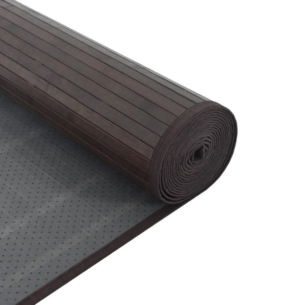 Tappeto del soggiorno | Tappeto Rettangolare Marrone Scuro 70x1000 cm in Bamb¨´