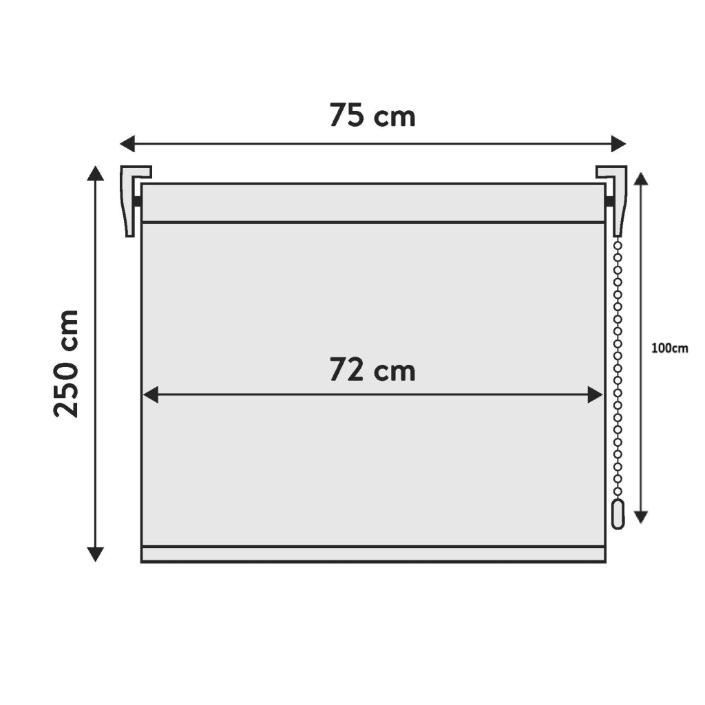 VIEWTEX Tenda a rullo opaca termica/oscurante Tessile Testurizzato marrone 75x250 cm