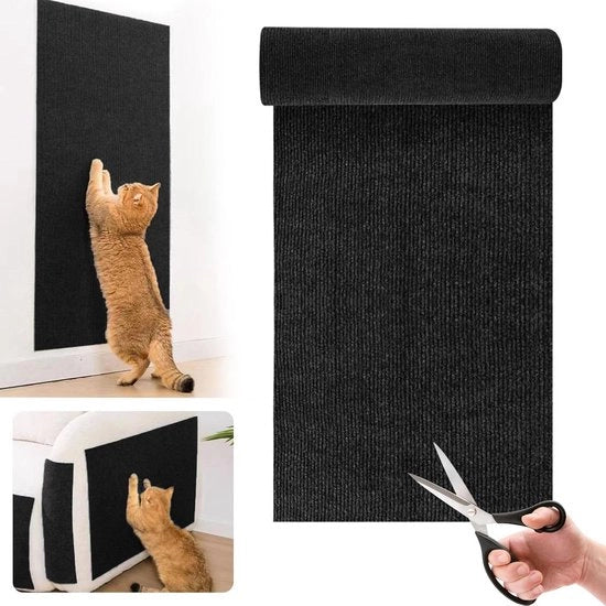 Krabbamatra per gatti in materiale da assemblaggio nero da 200 x 30 cm