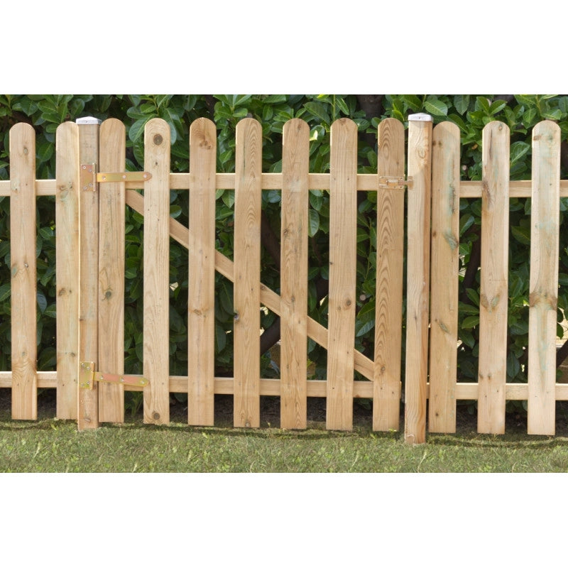 Cancelletto in legno 5 pezzi totali, altezza 100 cm larghezza 100 cm per recinzione giardino - Esterni da Vivere