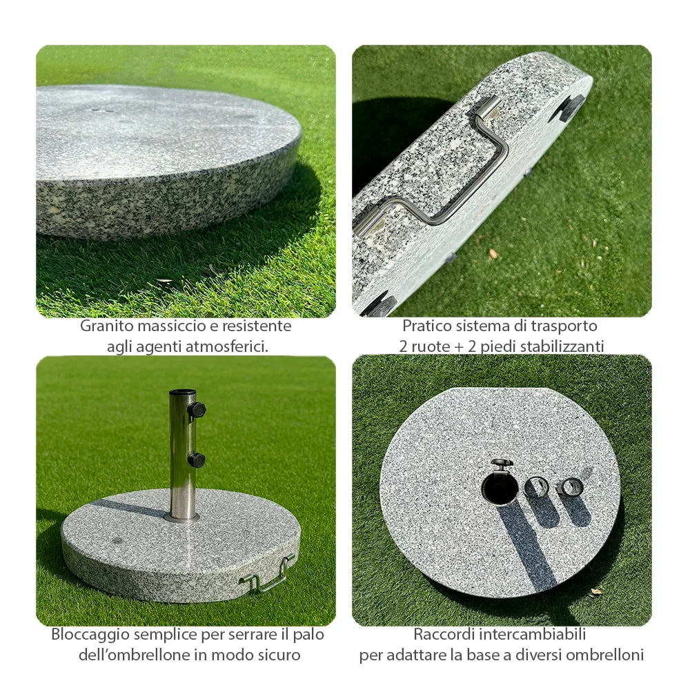 Tempo Style - Base ombrellone in granito da 50kg