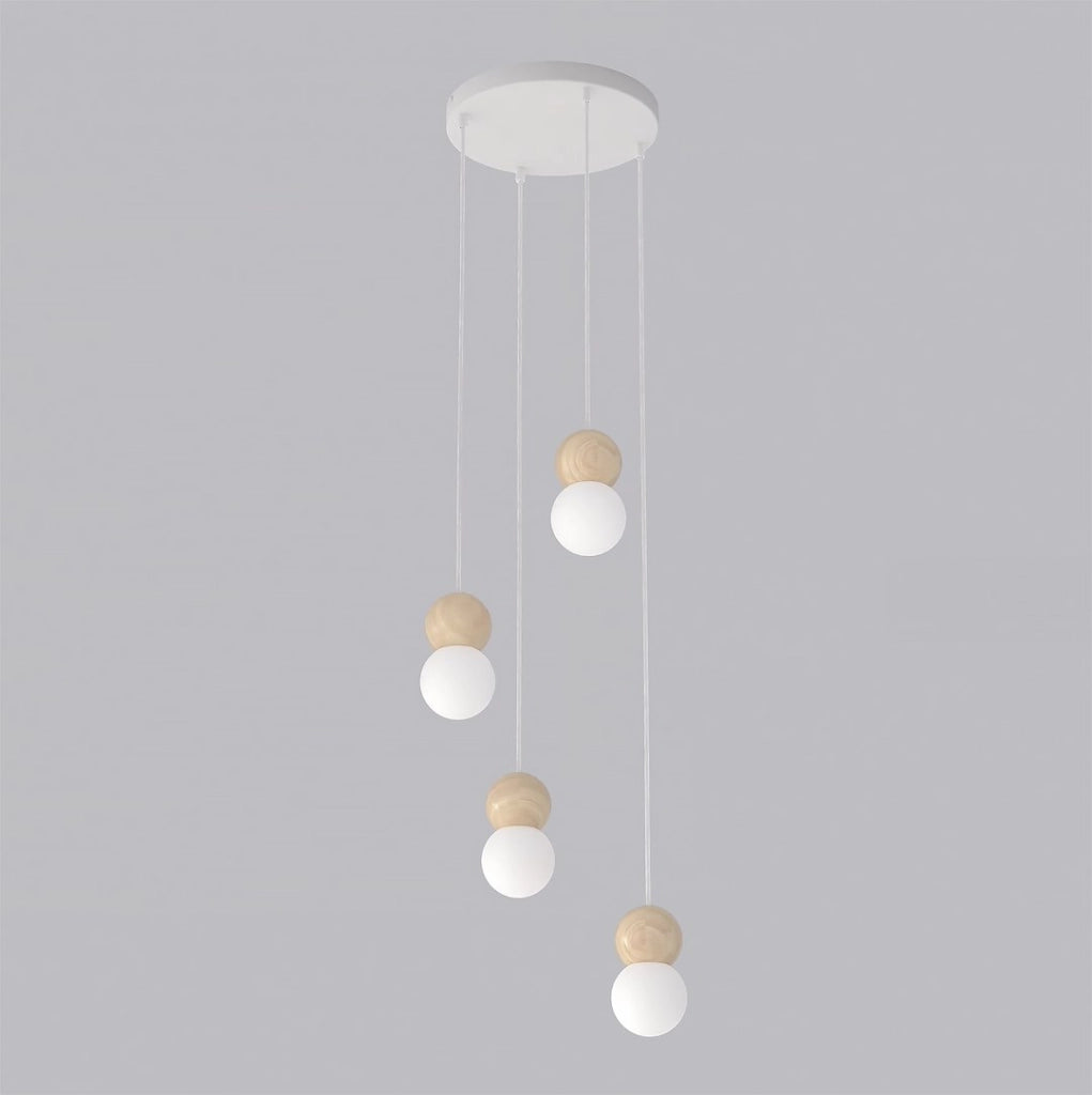 Lampada a sospensione LOOP 4xG9 bianco-beige Emibig