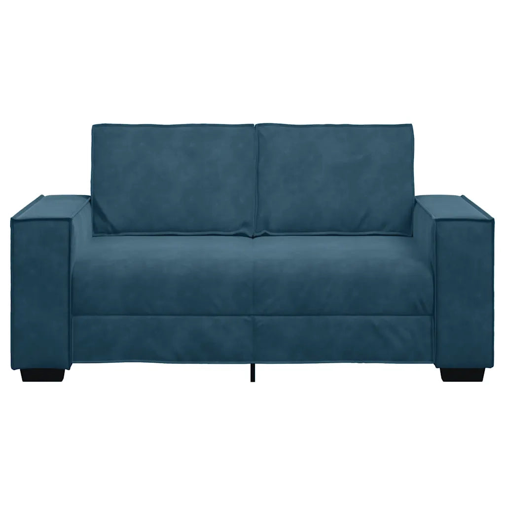 Divano a 2 Posti Blu 160x78x84 cm in Velluto 4105019
