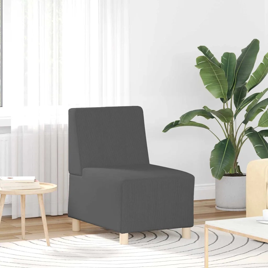 Unità di Divano Modulare Senza Braccioli 2 pcs Grigio scuro 3399777