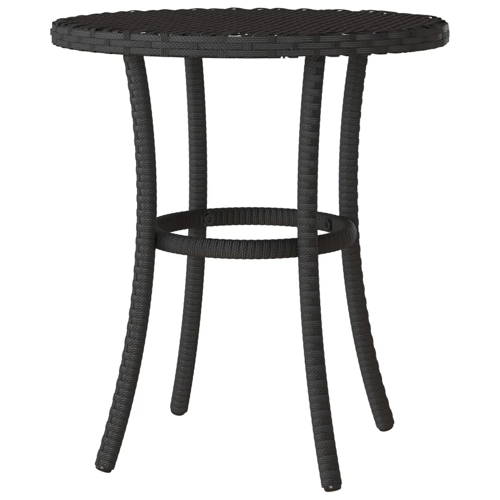 Set da Bistrò 3 pz con Cuscini Nero in Polyrattan 365201