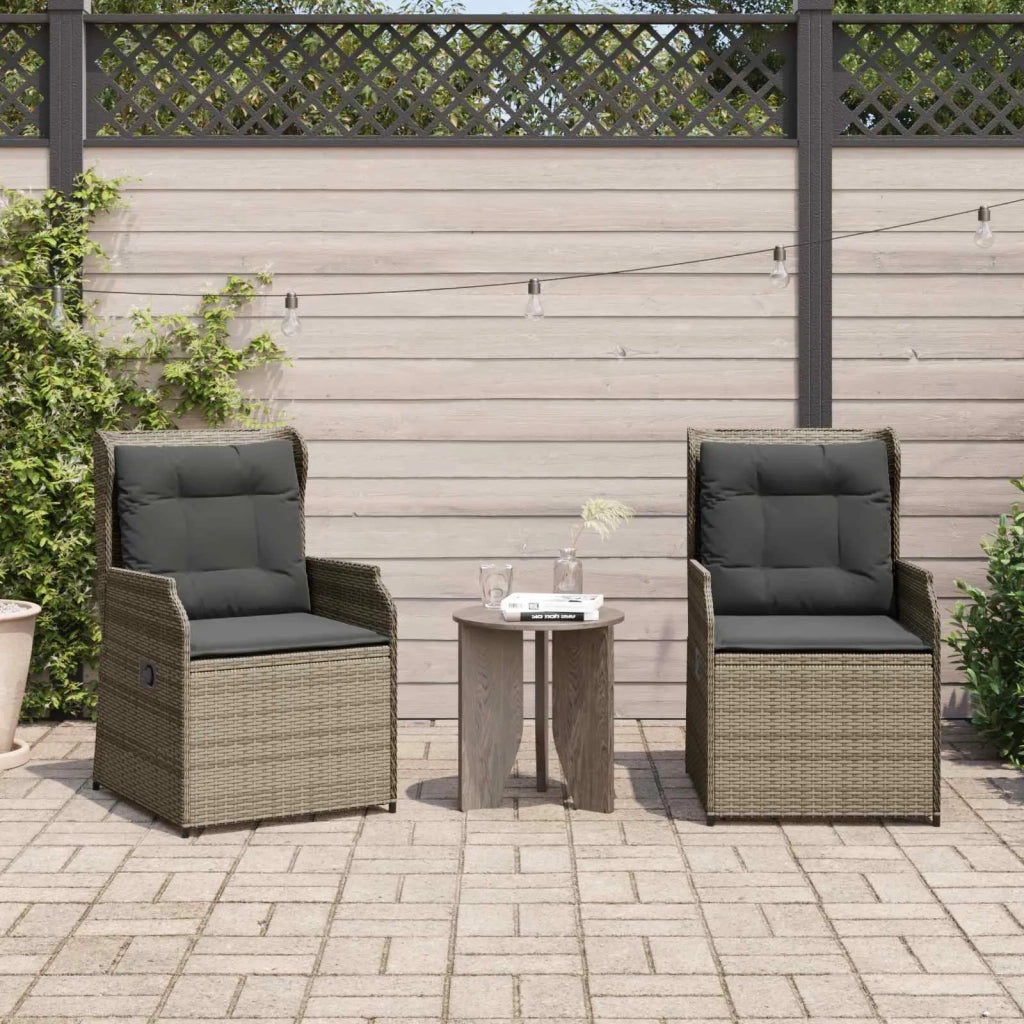 Panchina da giardino 2 pcs Grigio polyrattan 3394487