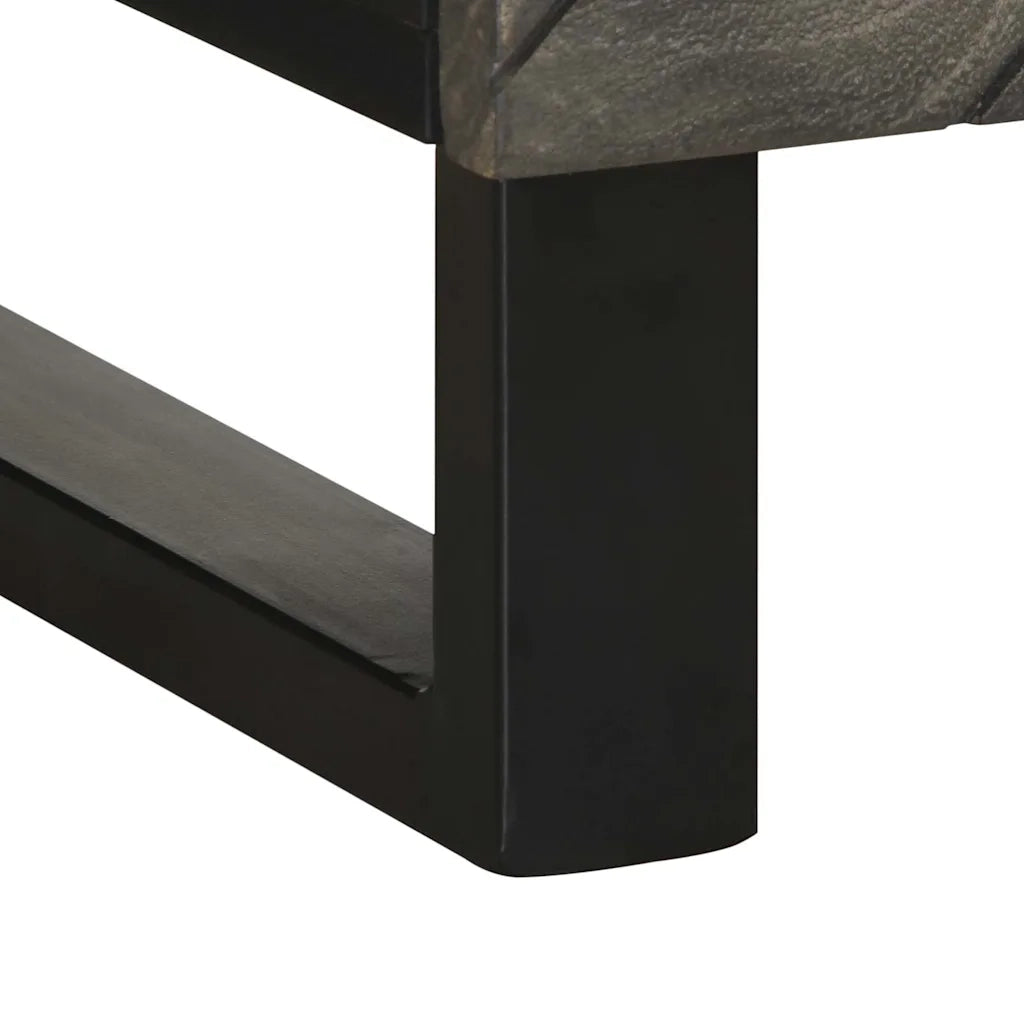 Credenza Nera 60x33x75 cm in Legno Massello di Mango 4017710
