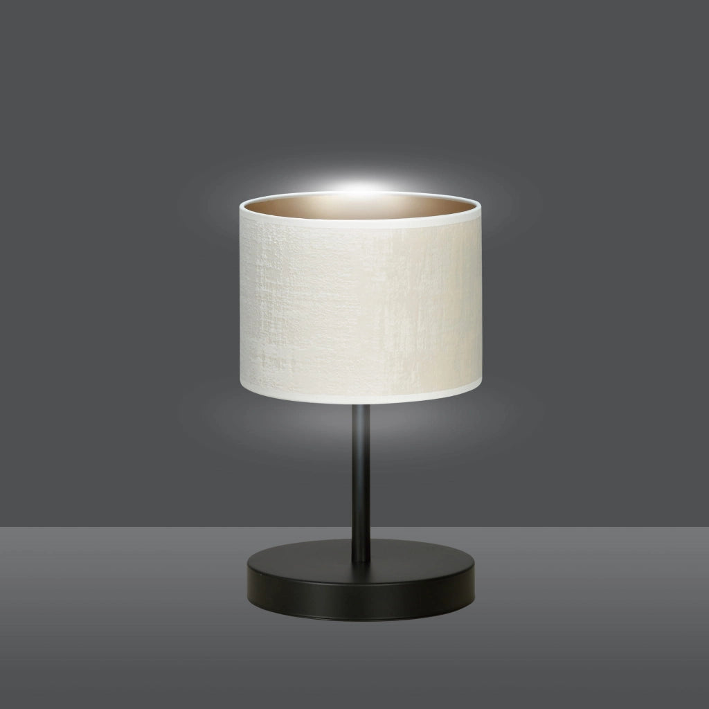 Lampada da tavolo Emibig Hilde bianco/nero E27 34cm