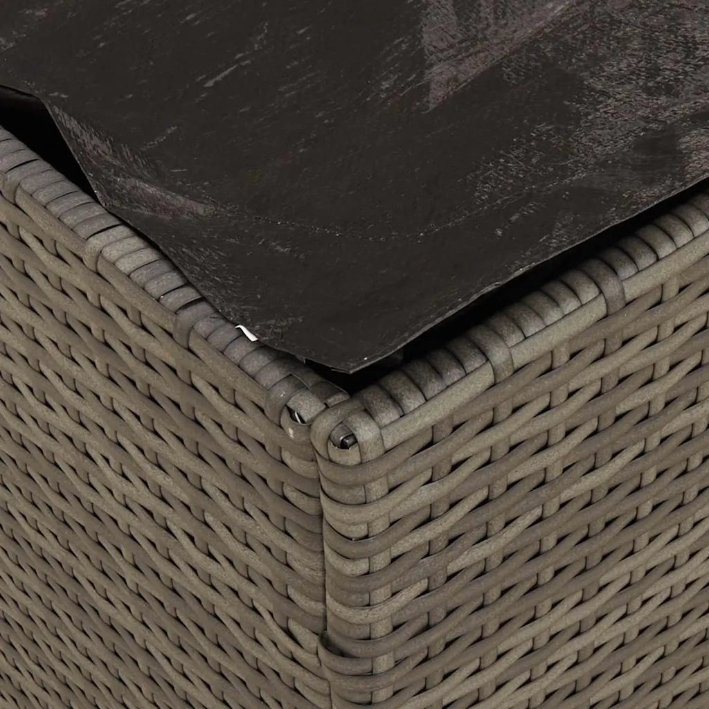 Scatola per Cuscini Grigio 50 x 50 x 50 cm polyrattan 365414