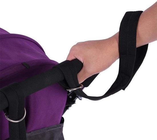 Raccordo universale per passeggini - Cintura di sicurezza per passeggino - Striscia di fissaggio - Supporto anti-perdita - Raccordo universale - Passeggino sicuro per bambini - Adattabile con chiusura a giroscopio