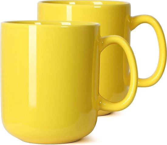 Caffè grande in ceramica, 600 ml, giallo