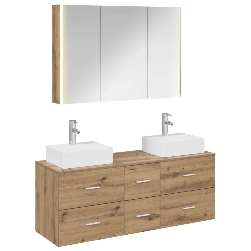 Set di mobili per il bagno 4 pcs Rovere Artigianale 3406830