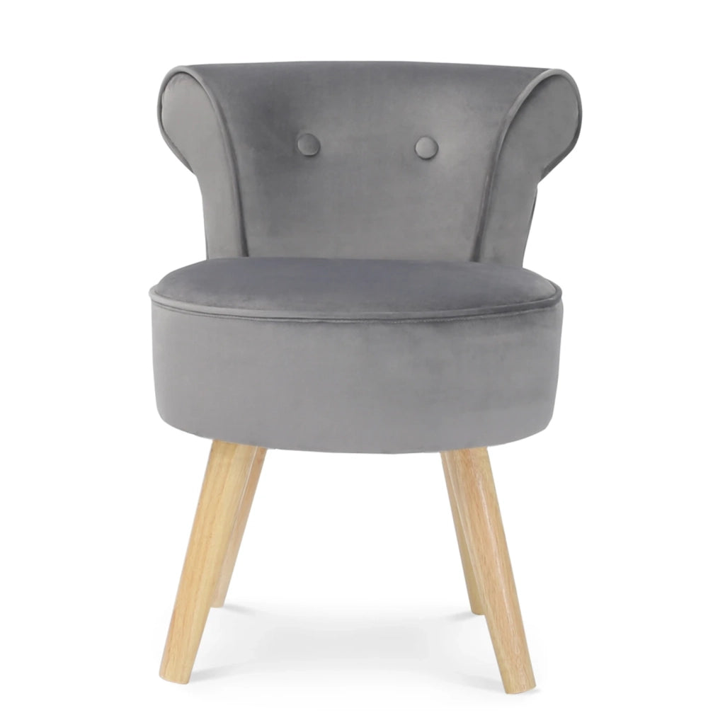 IDMarket - Poltrona Frog in velluto grigio