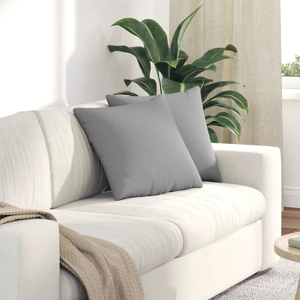 Cuscini da Divano 2 pcs Grigio Nuvola 45 x 45 cm Tessuto 42013924