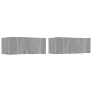 Mobile TV multimediale scaffale TV credenza mobile TV sala da pranzo soggiorno camera da letto 2 pezzi Sonoma 80 x 30 x 30 cm legno ingegnerizzato grigio 02_0028654
