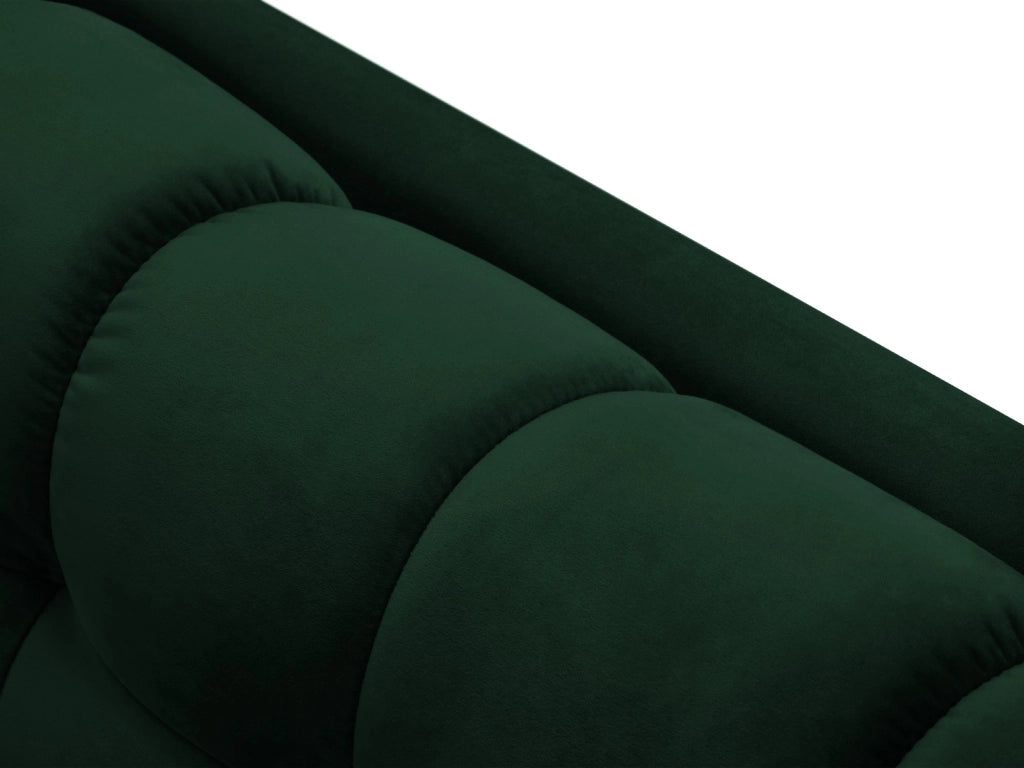 Cosmopolitan Design - Divano "Bali" 4 posti in velluto verde bottiglia 