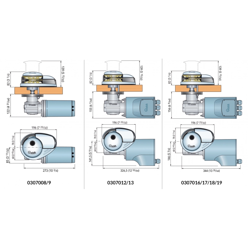 DP2 C/CAMPANA 700W 12V B.6 DP2 WINDLASS WITH DRUM 700W 12V GYPSY 6