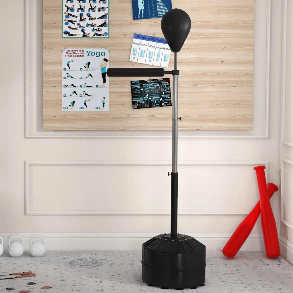 Punching Ball con Barra Girevole Regolabile ¨C Minimal ¨C Nero