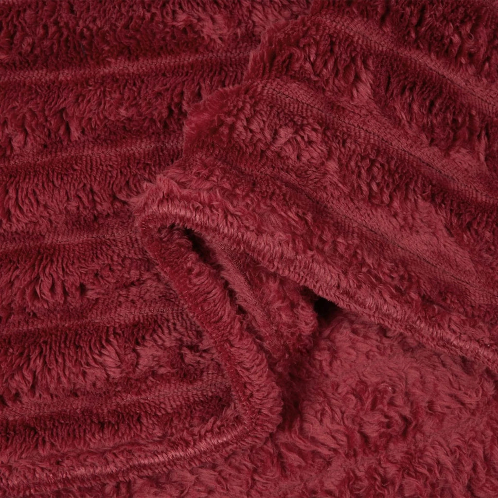 Coperte da Pile 6 pcs Rosso Bordeaux 270 x 240 cm Panno
