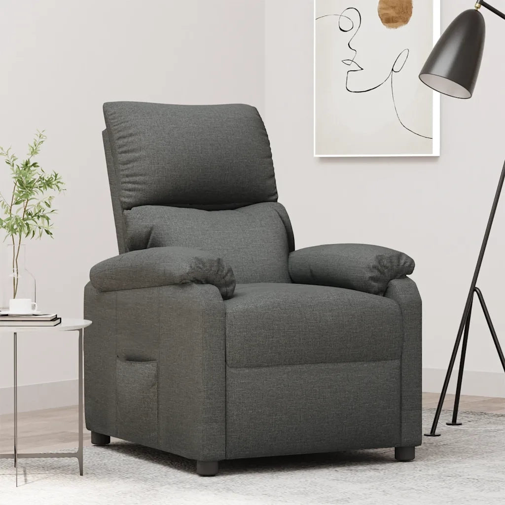 Poltrona Reclinabile in Tessuto Grigio Scuro 340178