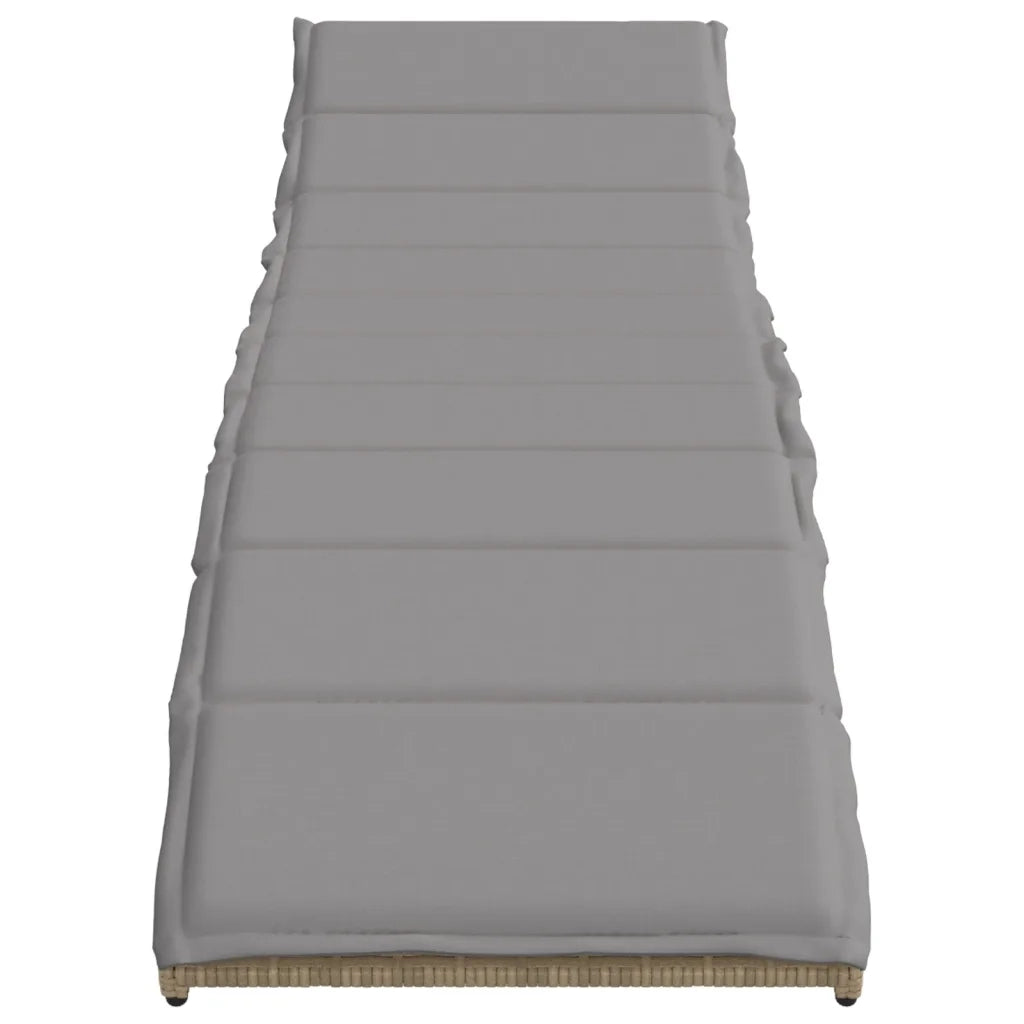 Lettini Prendisole 2 pz con Cuscini Beige in Polyrattan 3277305