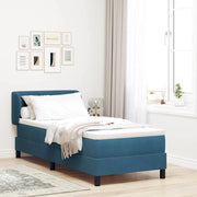 Letto a molle con testiera Blu scuro 80 x 200 cm Velluto 3340308