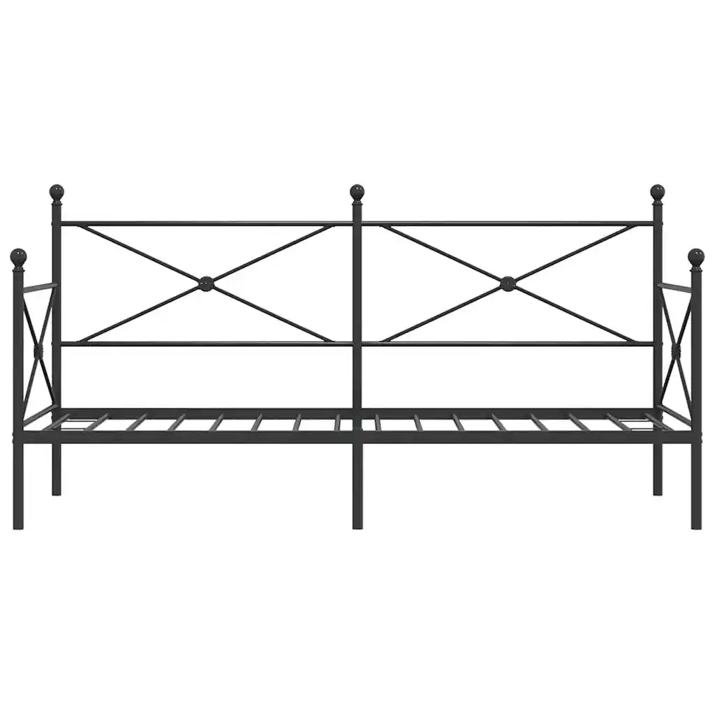 Dormeuse senza Materasso Nero 80x200 cm in Acciaio 4104666