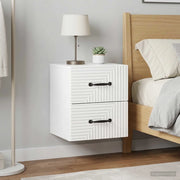 Mobiletto da notte a muro 2 pcs Bianco Lucido 34,5 x 33 x 40 cm 898644