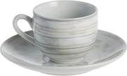 Set di 6 tazze da caffè con piatto