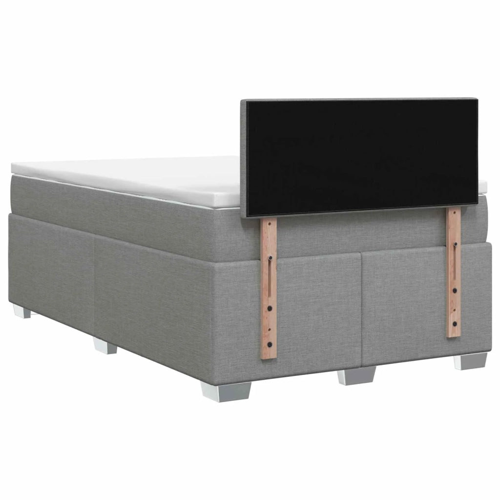 Letto con Box Spring, Materasso e LED Grigio Chiaro Tessuto 3451917