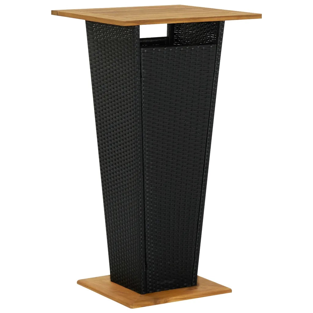 Set da Bar da Giardino 5 pz con Cuscini in Polyrattan Nero 3064858