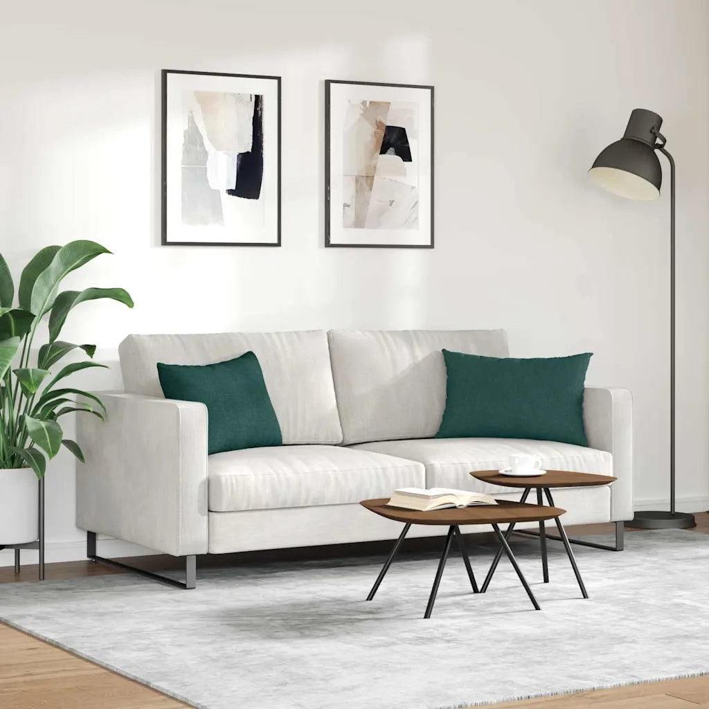 Cuscini da Divano 2 pcs Verde Scuro 60 x 40 cm Tessuto 42013658