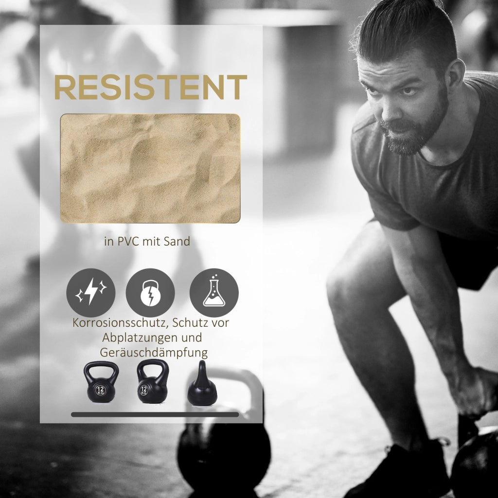 Kettlebell Kugelhantel 12 kg ¨C zephmum ¨C Nero