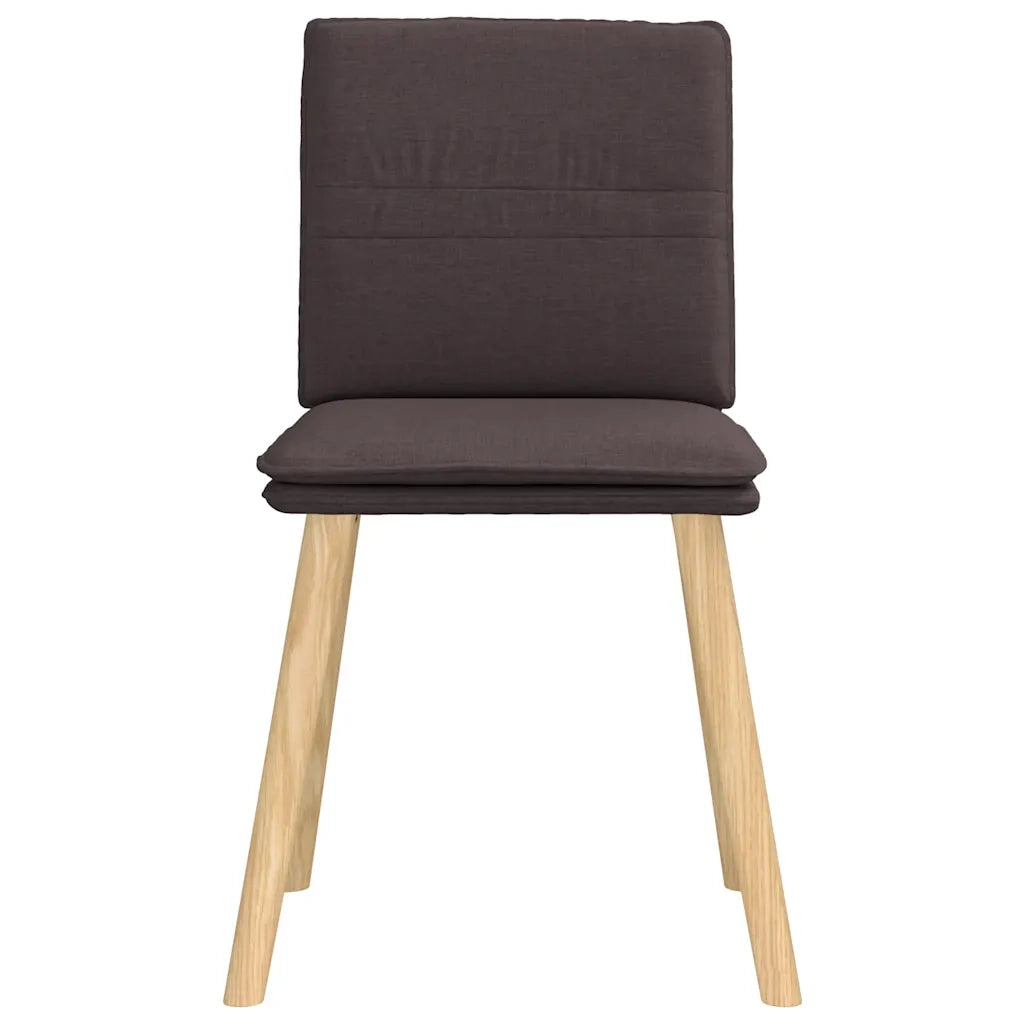 Sedie da Pranzo 6 pz Marrone Scuro in Tessuto 3315629