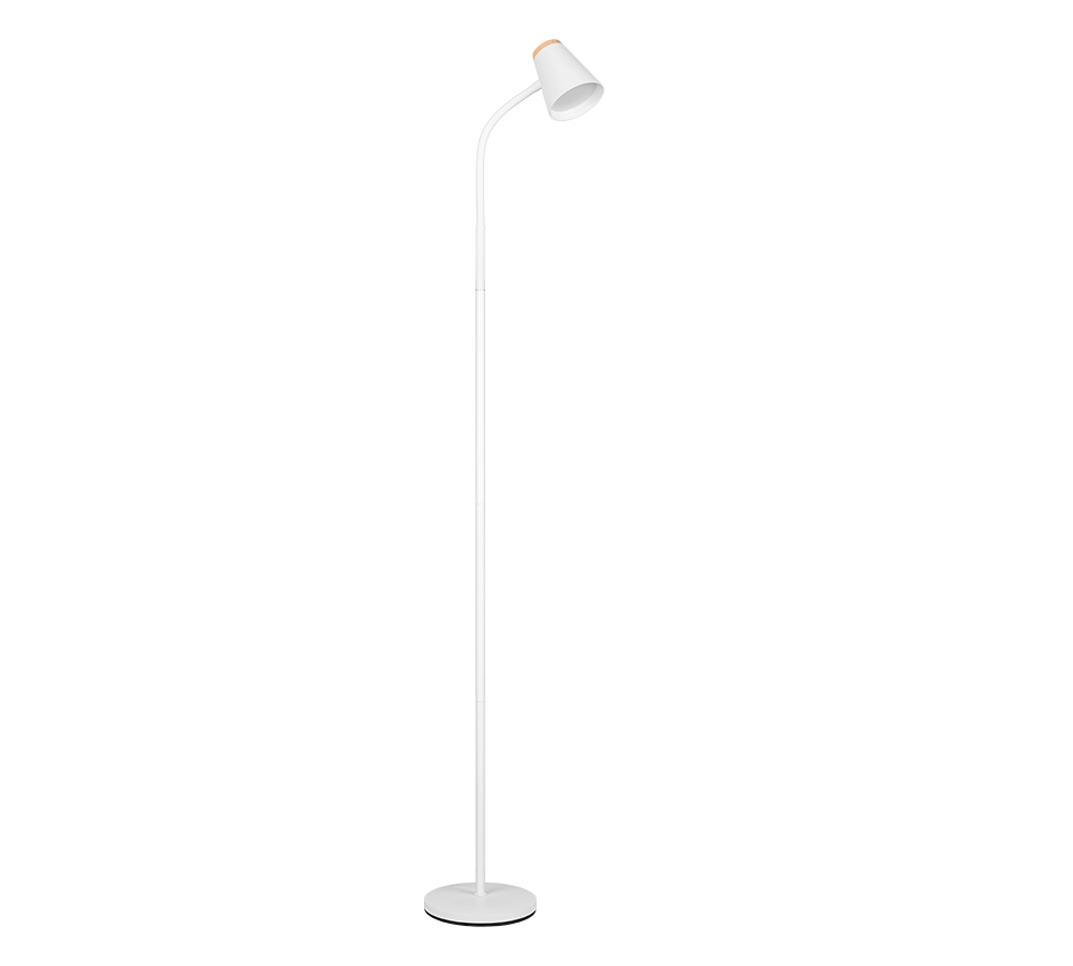 Piantana LED, plastica, bianco, H 145 cm, Pongo