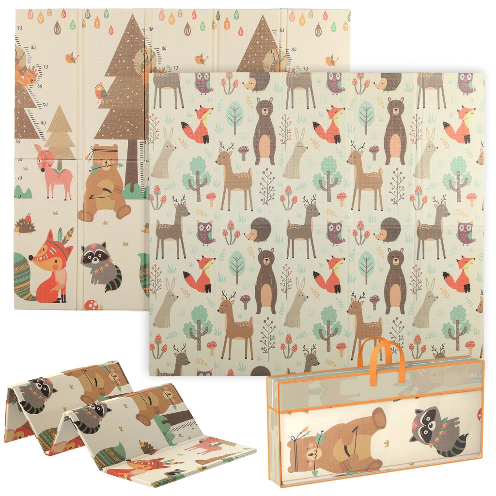 Tappeto Gioco Bambini Pieghevole ¨C Xylo ¨C 196x176 cm Doppia Faccia Impermeabile Multicolore