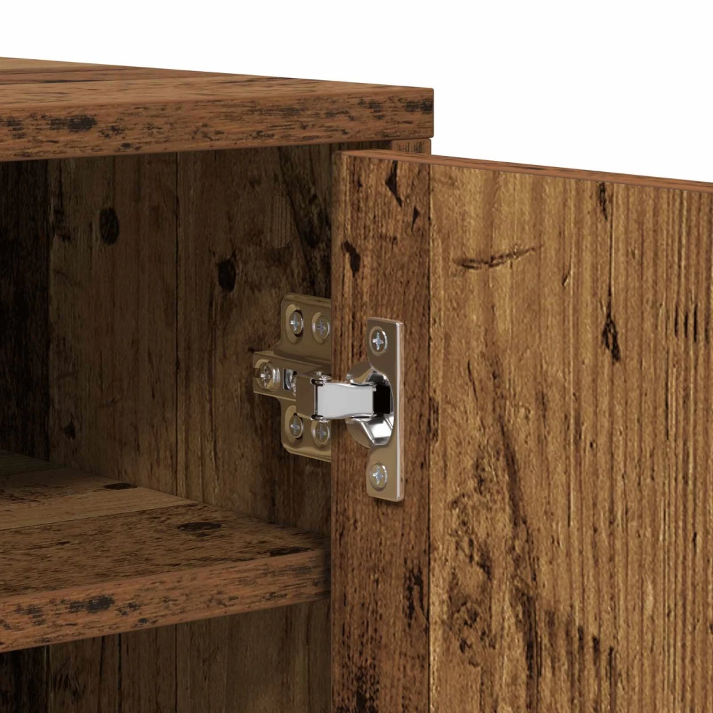 Scarpiera Legno Vecchio 32x35x92 cm in Legno Multistrato 856708