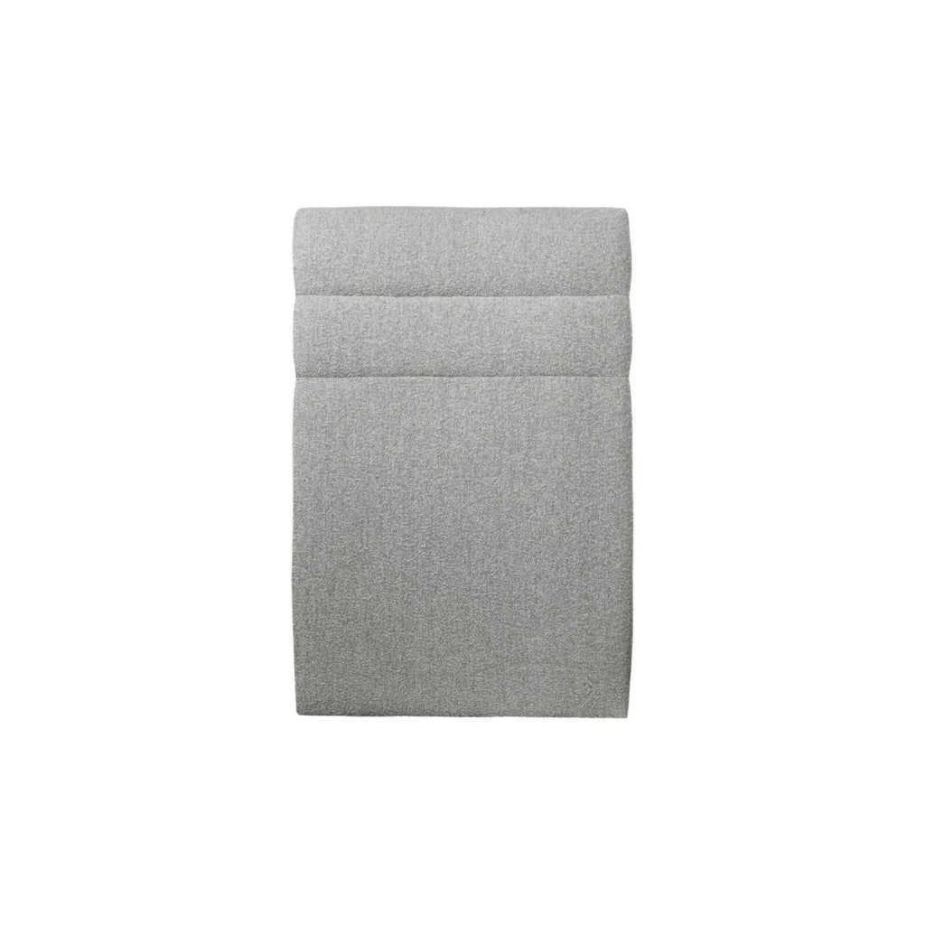 Letto 90x190 cm con testiera in linea - tessuto bouclé