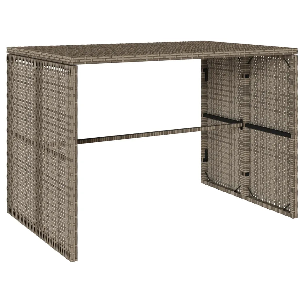 Set da Pranzo da Giardino 3 pz con Cuscini in Polyrattan Grigio 4003904