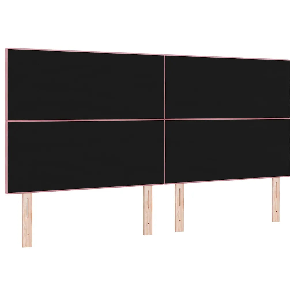 Testiera | Testata LED con strisce LED Rosa 200 cm Velluto