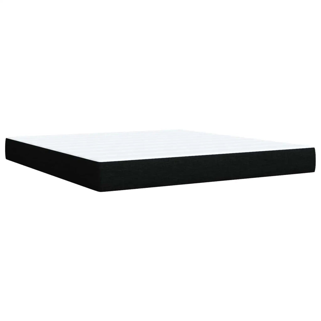 Letto box spring con materasso Nero 180 x 200 cm Tessuto 3453944
