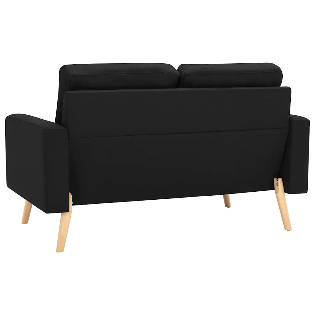 Divano a 2 Posti-Sofa 2 Posti Nero in Tessuto 789561