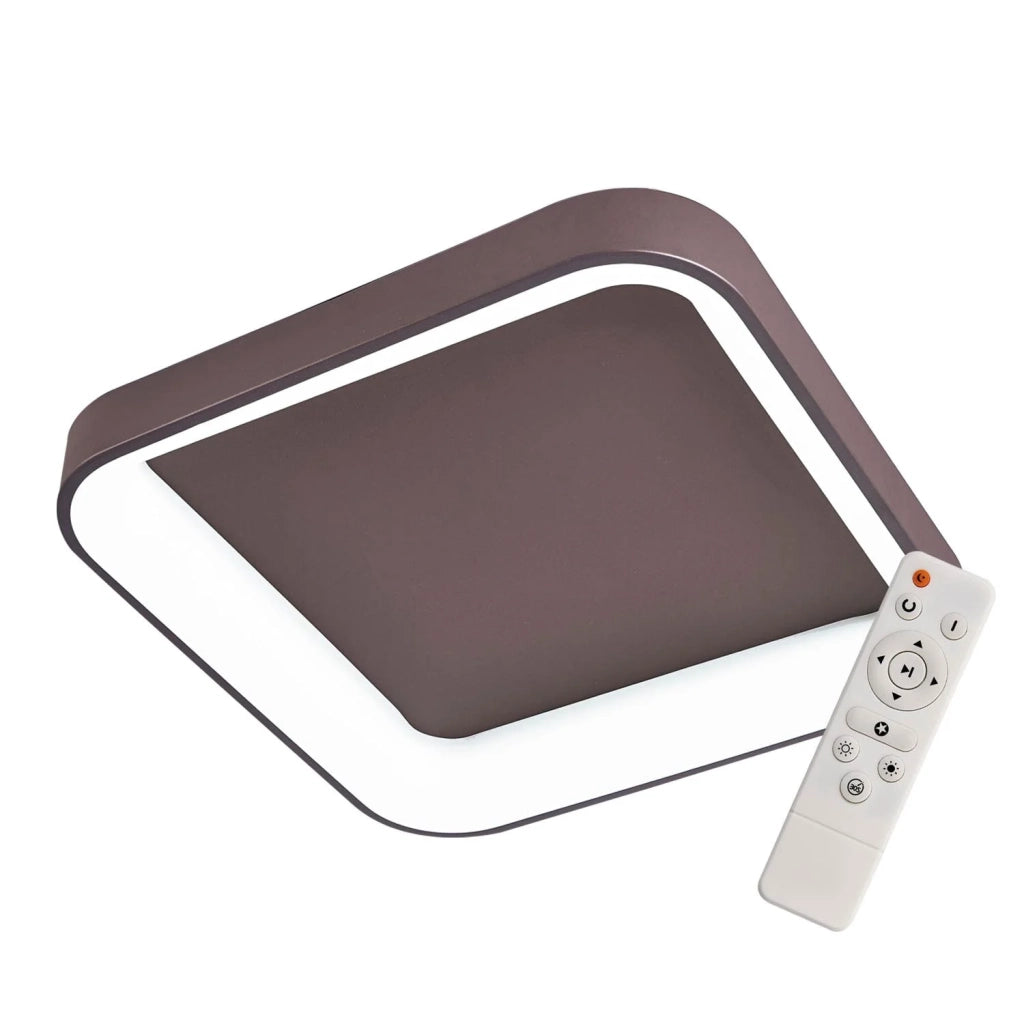 LÚZETE - POWELL 96W LAMPADA DA SOFFITTO A LED DIMMERABILE MARRONE