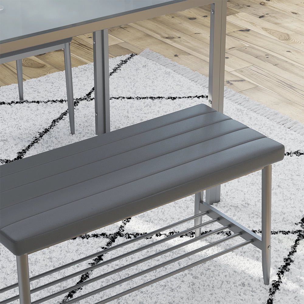 Vicco panca ad angolo Grigio 85 x 35 cm
