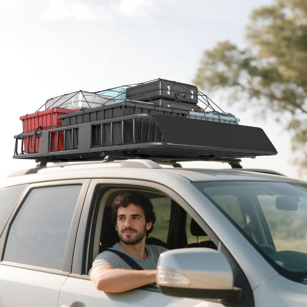 Portapacchi da Tetto Auto Regolabile 109-162cm ¨C Xylo ¨C Metallo Carico Max 100kg