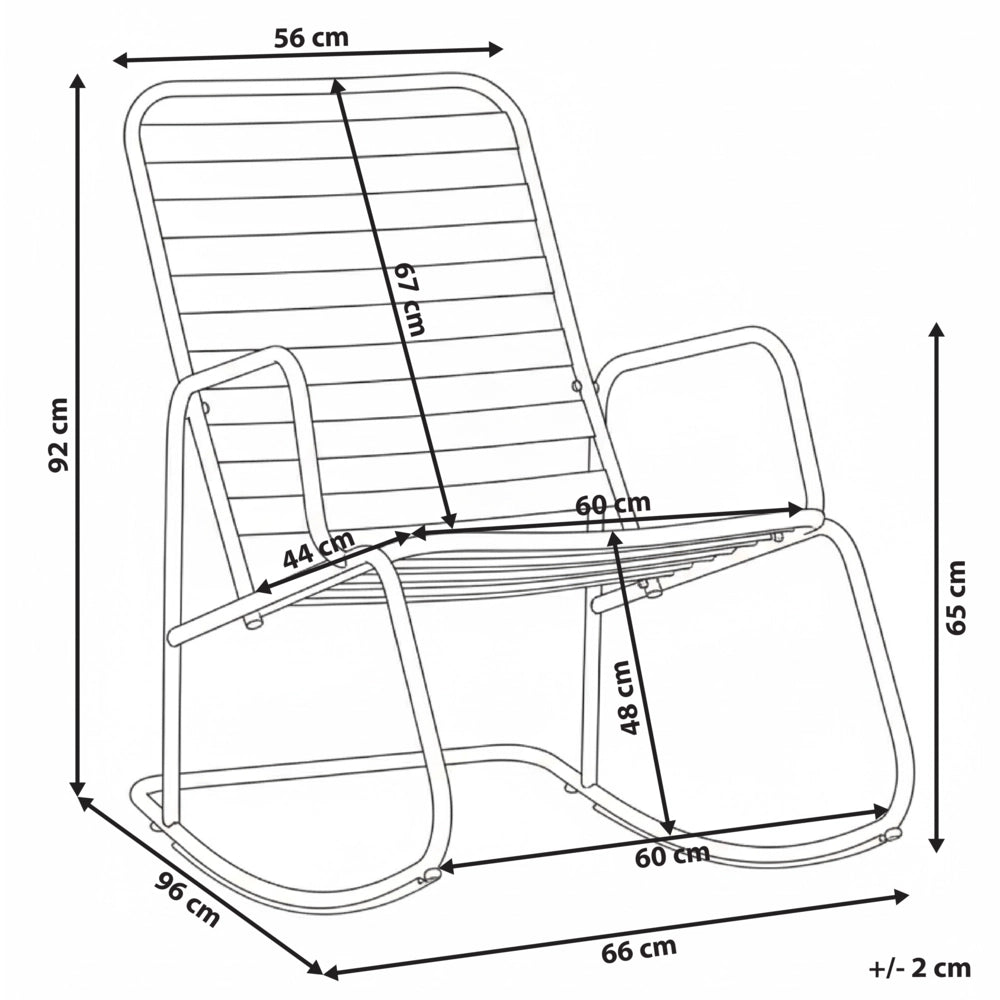 Sedia a dondolo da giardino verde alluminio a doghe Design moderno per esterni