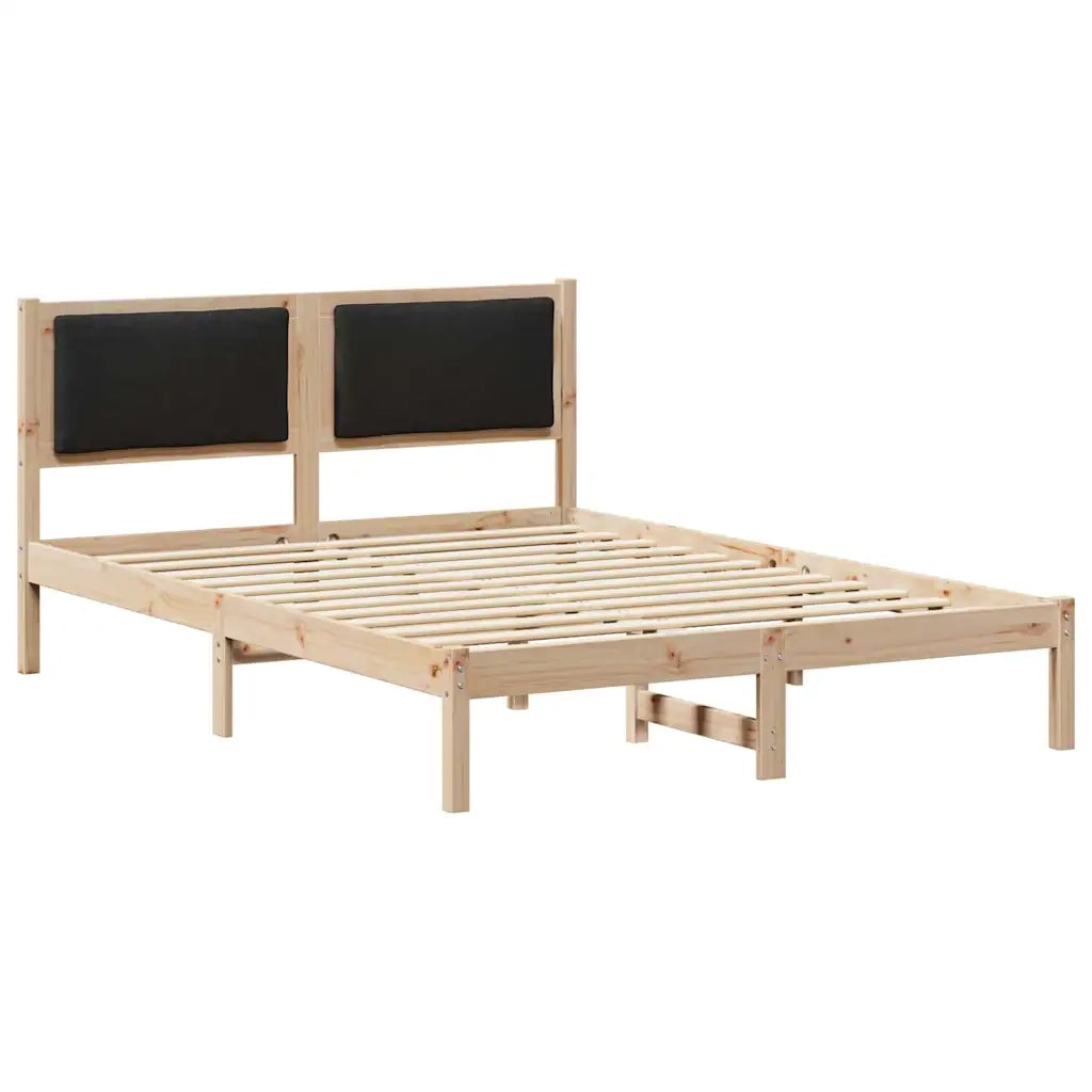 Letto matrimoniale | Letto per adulti | Struttura del letto Nero 160 x 200 cm Pino massello