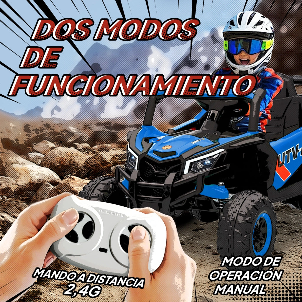 Auto Elettrica per Bambini UTV 12V ¨C Xylo ¨C Blu con Telecomando 2,4G